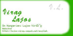 virag lajos business card